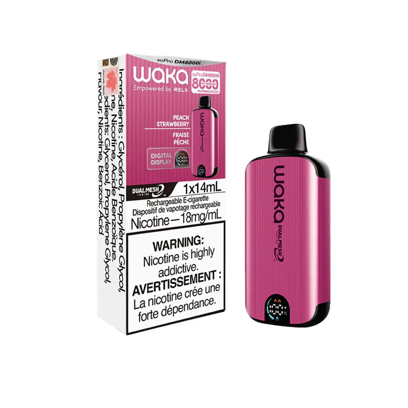 Peach strawberry Waka soPro DM8000i Disposable Vape