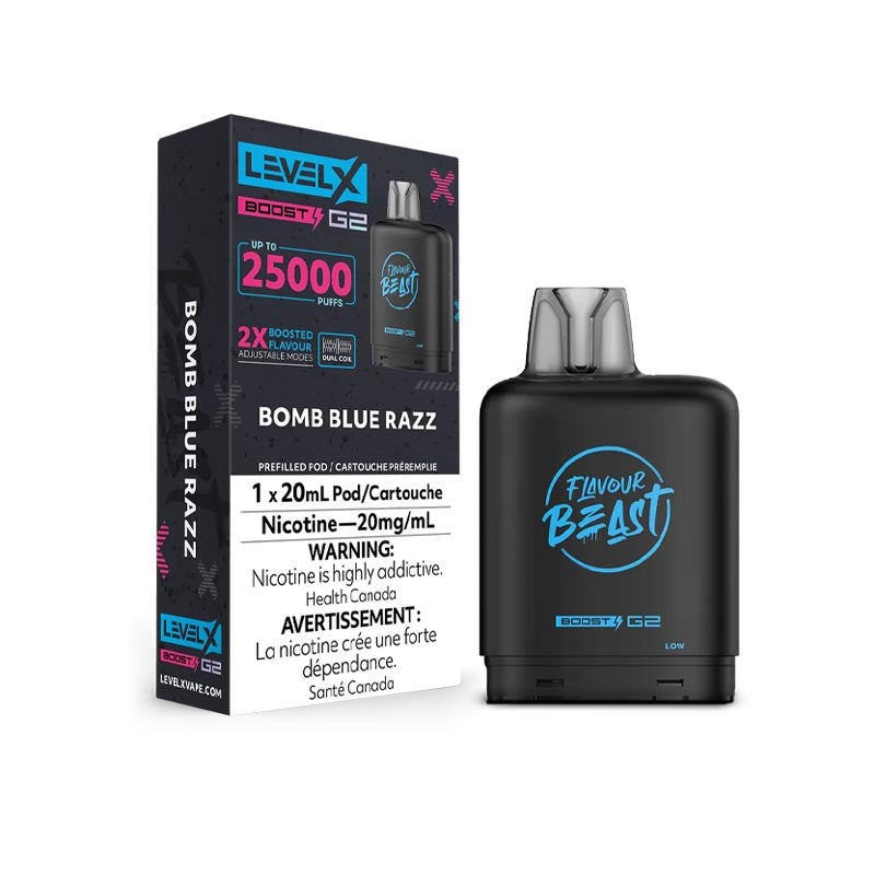 Bomb Blue Razz - Level X Boost G2 Pods